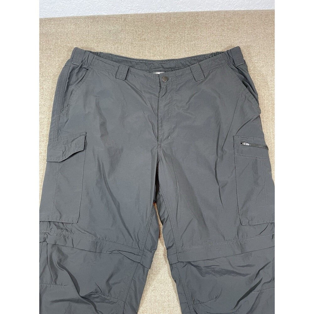 Columbia Omni-Shade Convertible Hiking Zip-Off Cargo Pants Men’s 42x32 Gray - Picture 4 of 12